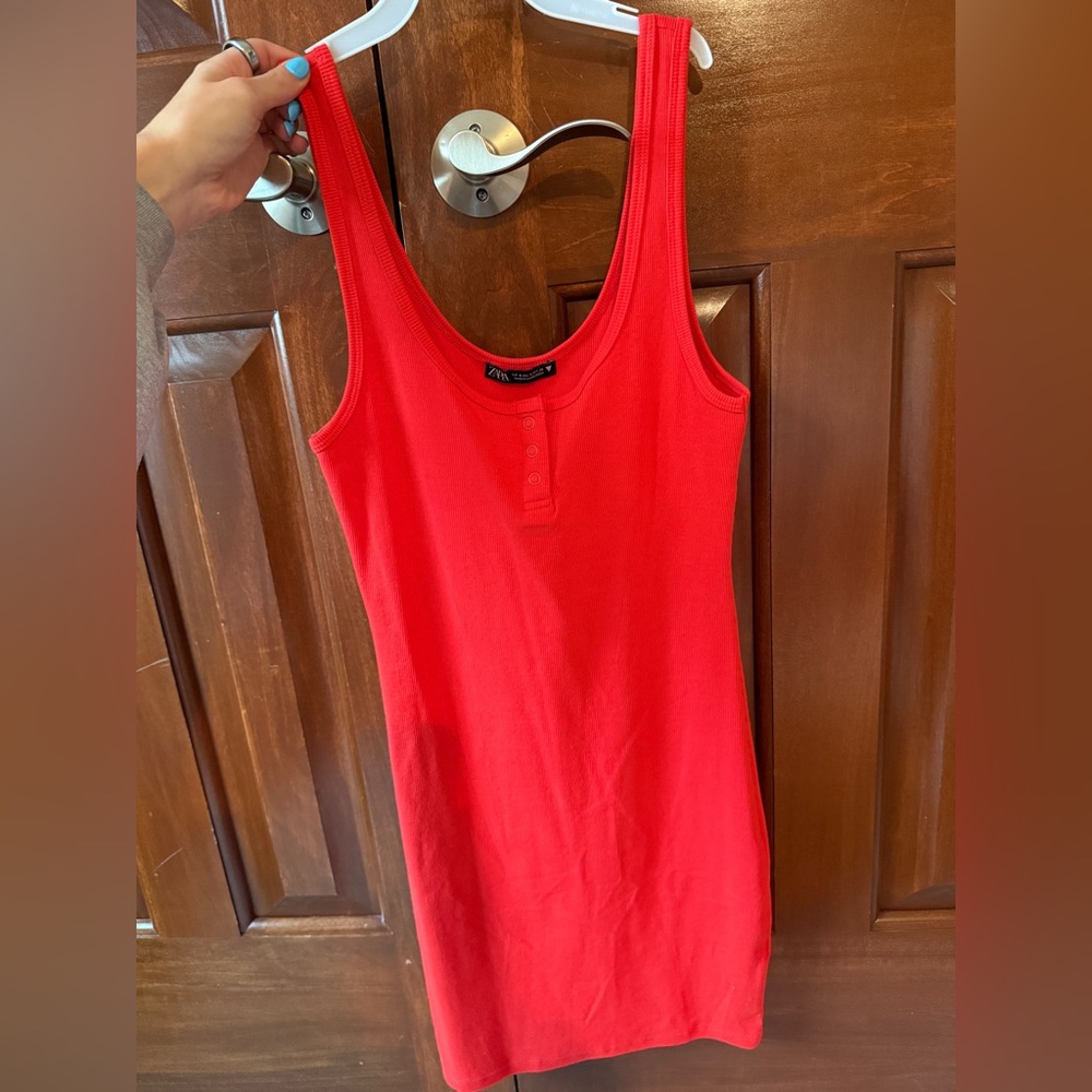 Zara Red Fitted Dress